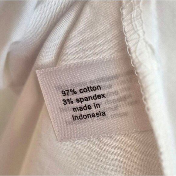 Lane Bryant White Cotton Button Front Tunic, Hidden Button, Size 20 NWT - Picture 6 of 6